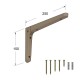WOODEN SHELF BRACKET 25x15cm / BEECH WOOD